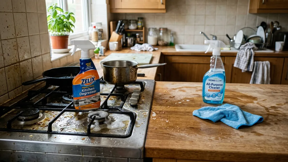 Degreaser vs. All-Purpose Cleaner: What Really Cuts Kitchen Grease?