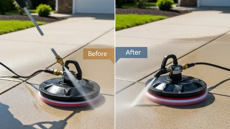 BE 16 Inch Surface Cleaner: Fast & Even Pressure Washing Results
